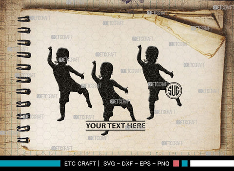 Baby Dance Monogram, Baby Dance Silhouette, Baby Dance SVG, Ballerina Svg, Ballet Svg, Little Ballet Svg, SB00336 SVG ETC Craft 