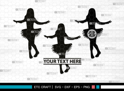 Baby Dance Monogram, Baby Dance Silhouette, Baby Dance SVG, Ballerina Svg, Ballet Svg, Little Ballet Svg, SB00336 SVG ETC Craft 