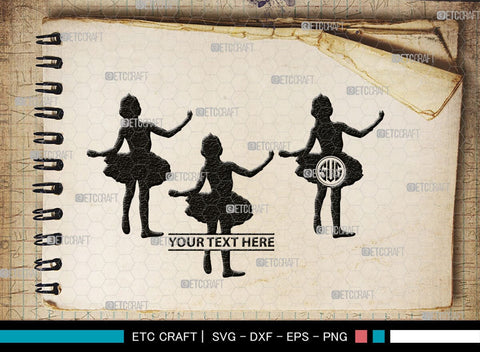 Baby Dance Monogram, Baby Dance Silhouette, Baby Dance SVG, Ballerina Svg, Ballet Svg, Little Ballet Svg, SB00336 SVG ETC Craft 