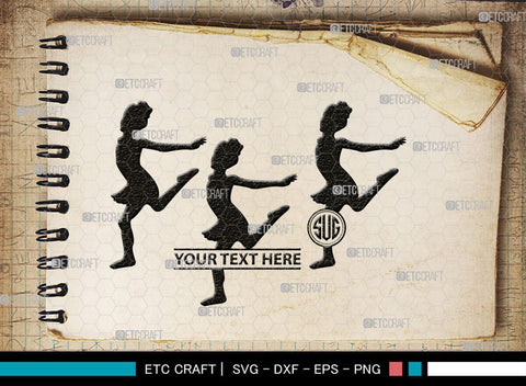 Baby Dance Monogram, Baby Dance Silhouette, Baby Dance SVG, Ballerina Svg, Ballet Svg, Little Ballet Svg, SB00336 SVG ETC Craft 