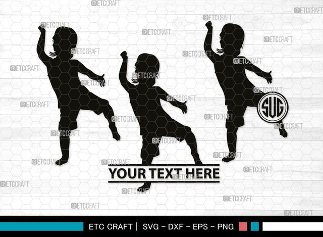 Baby Dance Monogram, Baby Dance Silhouette, Baby Dance SVG, Ballerina Svg, Ballet Svg, Little Ballet Svg, SB00336 SVG ETC Craft 