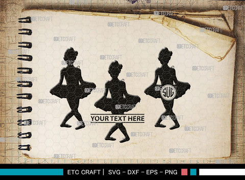 Baby Dance Monogram, Baby Dance Silhouette, Baby Dance SVG, Ballerina Svg, Ballet Svg, Little Ballet Svg, SB00336 SVG ETC Craft 