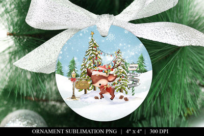 Baby Deer Ornament Sublimation Sublimation BijouBay 