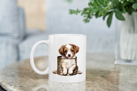 Baby Dog in a Can Sublimation Clipart Bundle SVG Regulrcrative 