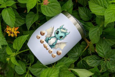 Baby Dragon Eggs Sublimation Clipart Bundle SVG Regulrcrative 