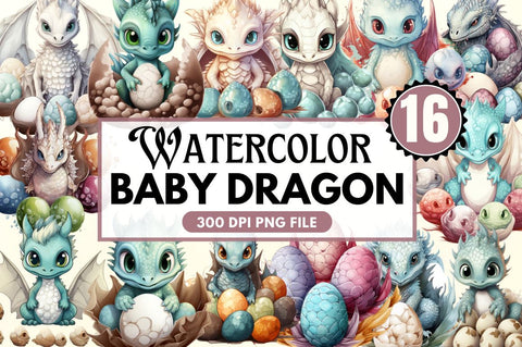 Baby Dragon Eggs Sublimation Clipart Bundle SVG Regulrcrative 