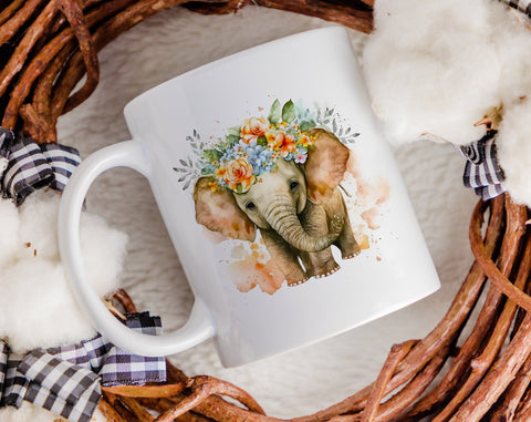 Baby Elephant Clipart Bundle, 6 Designs, Little Elephant PNG Files, Cute Elephant PNG, Elephant Sublimation Designs Sublimation HappyDesignStudio 