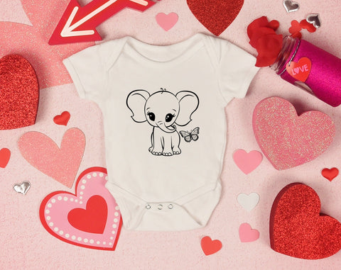 Baby Elephant SVG Bundle, 6 Designs, Little Elephant PNG, Cute Elephant Clipart, SVG For Kids SVG HappyDesignStudio 