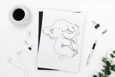 baby elephant svg cut file - baby elephant clipart SVG DIYCUTTINGFILES 