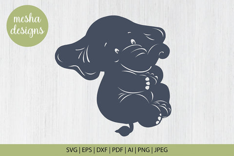 baby elephant svg cut file - baby elephant clipart SVG DIYCUTTINGFILES 