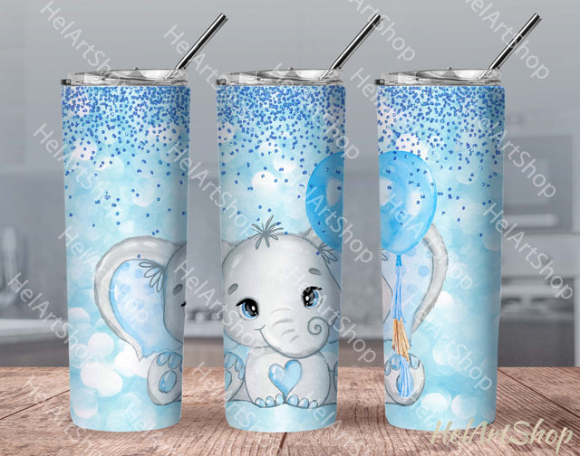 Baby Elephant Tumbler PNG Sublimation, Cute Boy Tumbler Png Sublimation _HelArtShop_ 