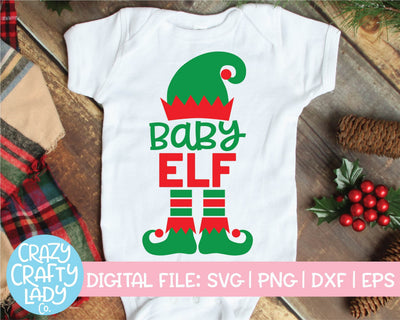 Baby Elf | Christmas SVG Cut File SVG Crazy Crafty Lady Co. 