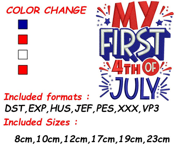 Baby Embroidery, Baby 4th of July, Fourth of July Embroidery, Baby Girl 4th, Red White and Blue, America Embroidery Embroidery/Applique DESIGNS SVG Digital Designer 