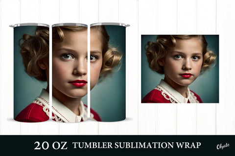 Baby Face Tumbler. 20 OZ Retro Sublimation Sublimation Olga Terlyanskaya 
