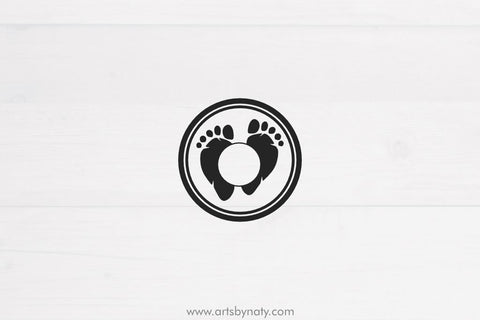 Baby feet - footprint SVG for a monogram. SVG Arts By Naty 