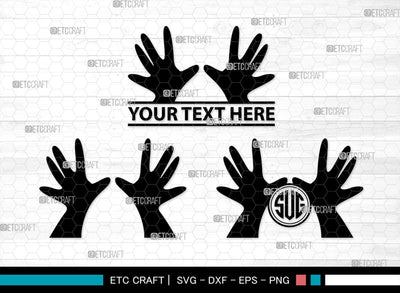 Baby Feet Monogram, Baby Feet Silhouette, Baby Feet SVG, Baby Foot Print Svg, Baby Heart Feet Svg, SB00337 SVG ETC Craft 