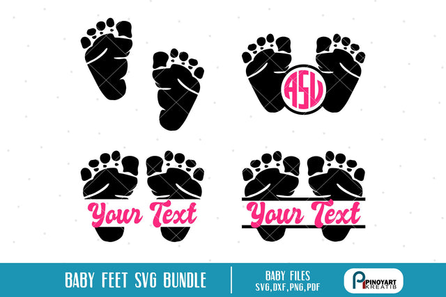 Baby Feet Svg Bundle SVG Pinoyart Kreatib