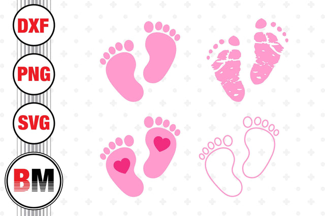 Baby Feet SVG, PNG, DXF Files SVG BMDesign 