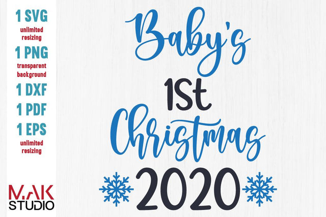 Baby first christmas 2020 svg file SVG MAKStudion 