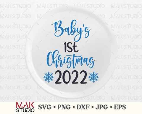 Baby first christmas 2022 svg, Baby first christmas 2022 svg file, 1st Christmas cut file, 1st Christmas svg, Baby svg, Christmas baby svg SVG MAKStudion 
