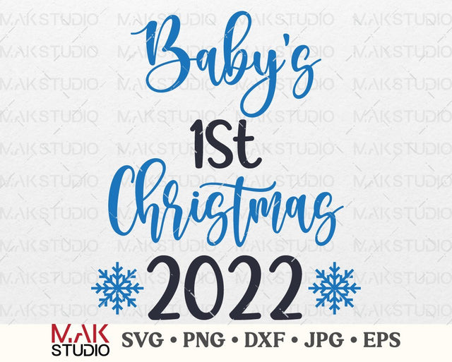 Baby first christmas 2022 svg, Baby first christmas 2022 svg file, 1st Christmas cut file, 1st Christmas svg, Baby svg, Christmas baby svg SVG MAKStudion 