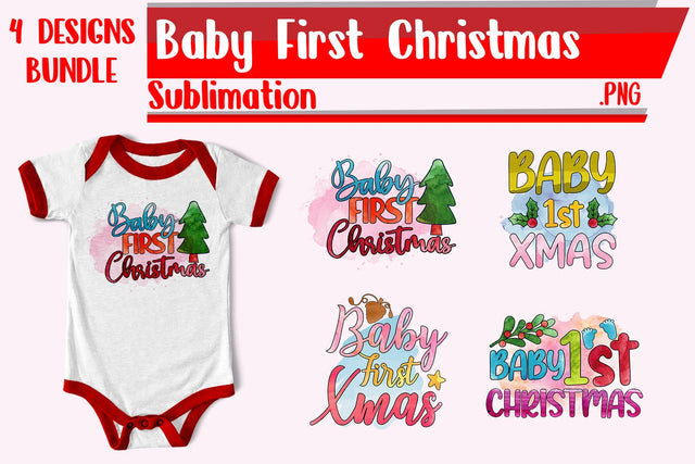 Baby First Christmas Sublimation Bundle PNG Sublimation zafrans studio 