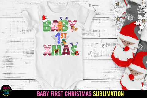 Baby First Christmas Sublimation I First Christmas Ornament Sublimation Happy Printables Club 
