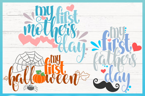 Baby First Holiday Quote SVG Bundle of 9 Holiday Designs SVG Harbor Grace Designs 