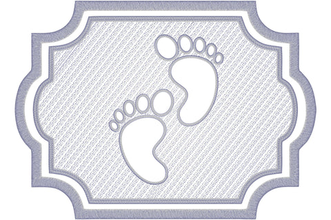 Baby foot embossed emboidery digital download 6 size Embroidery/Applique DESIGNS embroidery-workshop 