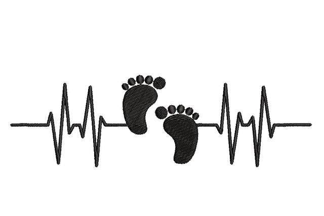 Baby foot Machine Embroidery Design, feet embroidery design, 4 sizes. Embroidery/Applique DESIGNS ArtEMByNatalia 
