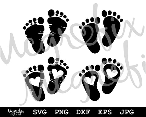 Baby Footprint SVG | Baby Feet SVG | Nursery SVG | Baby Shower SVG SVG Mcgrafix Digital Art 