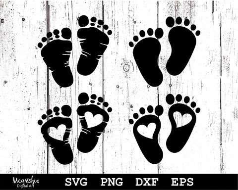 Baby Footprint SVG | Baby Feet SVG | Nursery SVG | Baby Shower SVG SVG Mcgrafix Digital Art 