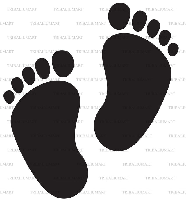 Baby footprint SVG TribaliumArtSF 