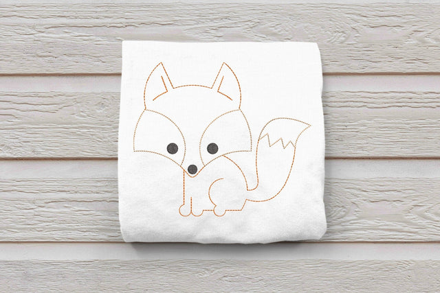 Baby Fox Linework Embroidery Embroidery/Applique DESIGNS Designed by Geeks 