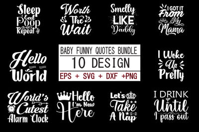 Baby Funny SVG bundle 10 design SVG Nurstore 