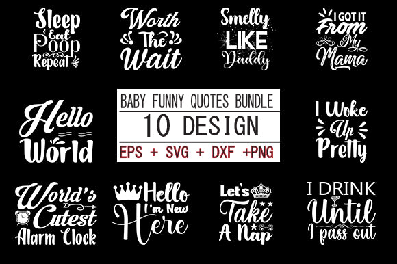Baby Funny SVG bundle 10 design SVG Nurstore 
