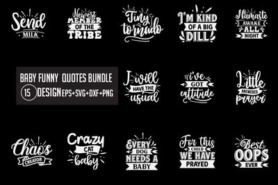 Baby Funny SVG bundle 15 design SVG Nurstore 