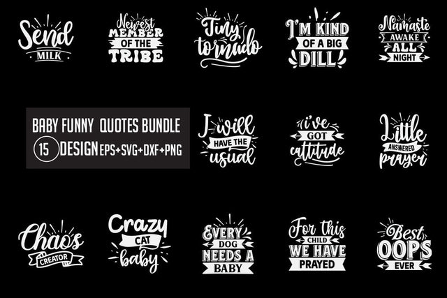 Baby Funny SVG bundle 15 design SVG Nurstore 