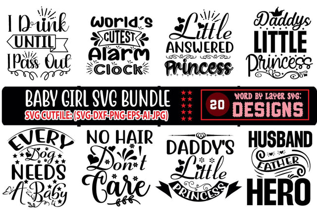 Baby Funny SVG Bundle SVG Blessedprint 