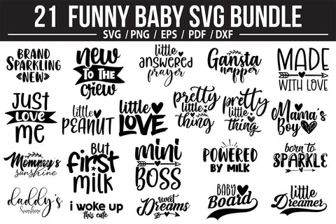 Baby Funny SVG Bundle SVG nirmal108roy 