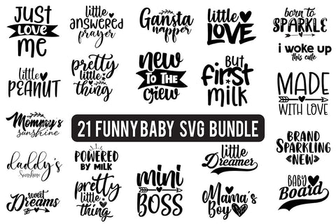 Baby Funny SVG Bundle SVG nirmal108roy 