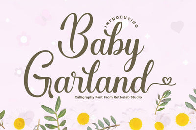 Baby Garland Font Rotterlab studio 