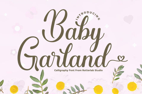 Baby Garland Font Rotterlab studio 