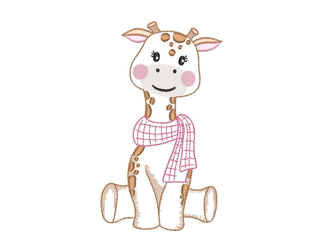 Baby Giraffe Embroidery Design, 3 sizes Embroidery/Applique DESIGNS Nino Nadaraia 