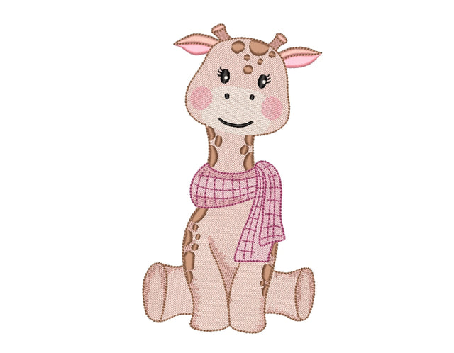 Baby Giraffe Embroidery Design, 3 sizes Embroidery/Applique DESIGNS Nino Nadaraia 