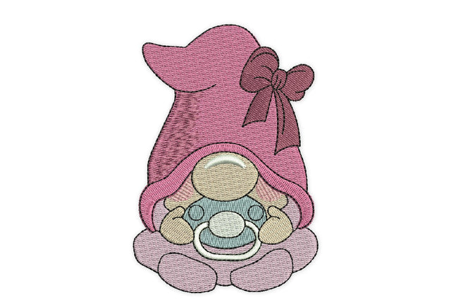 Baby Girl Gnome Embroidery Design, Cute Gnome Embroidery designs Embroidery/Applique DESIGNS NextEmbroidery 
