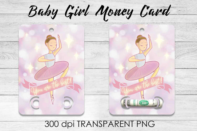 Baby Girl Money Card PNG Design | Girl Money Holder | Baby PNG Sublimation Fly Design 