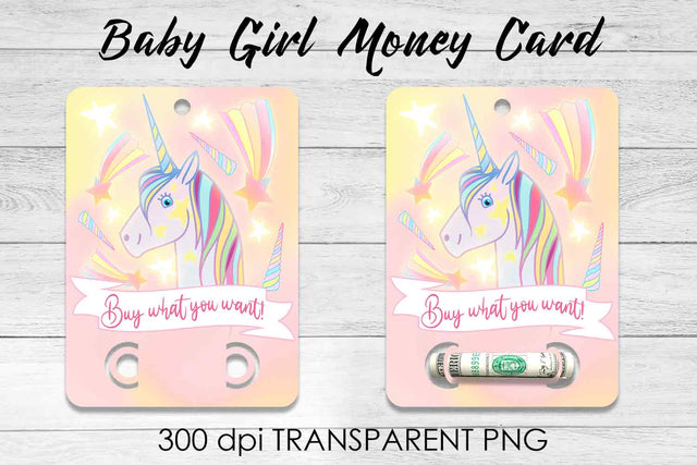 Baby Girl Money Card PNG Design | Girl Money Holder | Baby PNG Sublimation Fly Design 