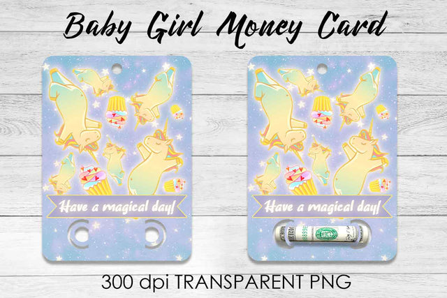 Baby Girl Money Card PNG Design | Girl Money Holder | Baby PNG Sublimation Fly Design 