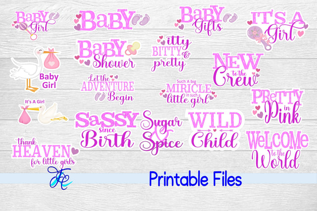 Baby Girl Stickers SVG Family Creations 